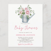 Papier Invitation pas chère pour une baby shower fille av (Devant)