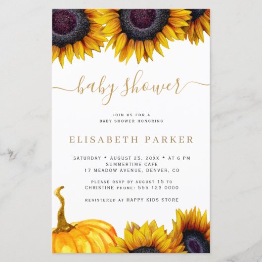 Papier Invitation pas chère pour une baby shower thème so (Devant)