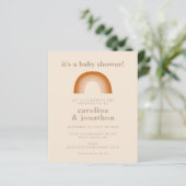 Papier Invitation photo de Baby Shower Budget Rainbow Ter (Debout devant)