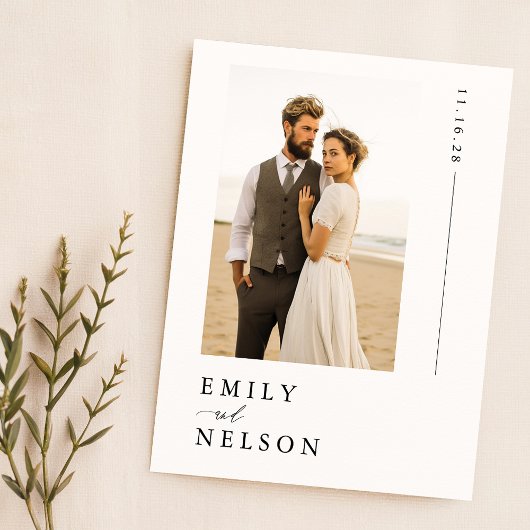 Papier Invitation photo de destination Rustique Budget