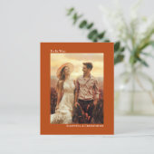 Papier Invitation photo de mariage simple rust orange à p (Debout devant)
