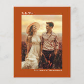 Papier Invitation photo de mariage simple rust orange à p (Devant)