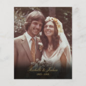 Papier Invitation photo de verdure pour le 50e anniversai (Dos)