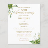 Papier Invitation photo de verdure pour le 50e anniversai (Devant)