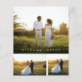 Papier Invitation photo minimaliste Budget Moderne (Devant)