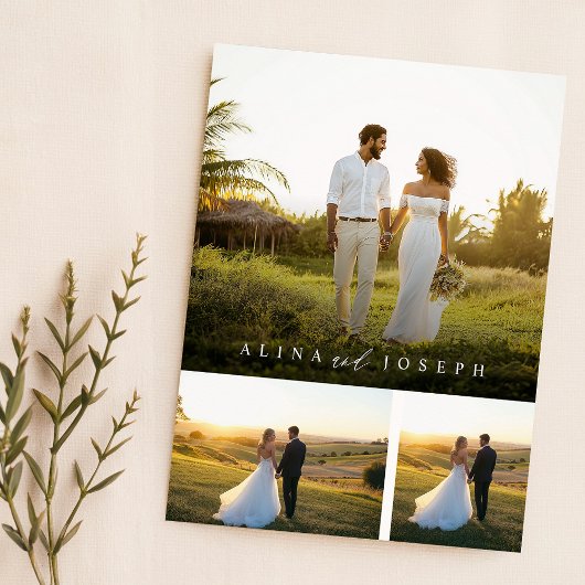 Papier Invitation photo minimaliste Budget Moderne