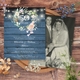 Papier Invitation photo pour le 50e anniversaire de maria