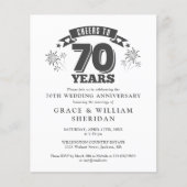 Papier Invitation photo pour le 70e anniversaire (Devant)