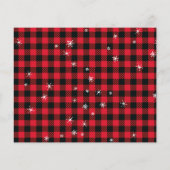 Papier Invitation Plaid Rustic Car Christmas Party (Dos)