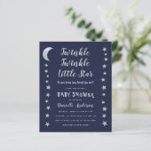 Papier Invitation pour Baby Shower à petit budget Twinkle (Debout devant)