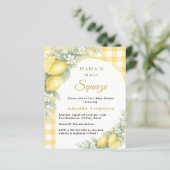 Papier Invitation pour Baby Shower au thème de citron et (Debout devant)