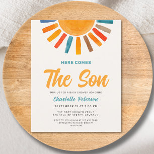 Papier Invitation pour Baby Shower « Budget Here Comes th