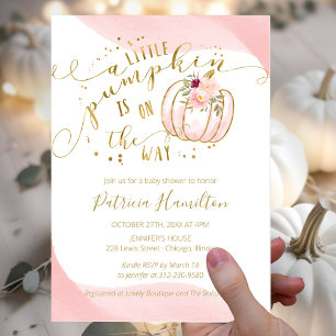 Papier Invitation pour Baby Shower Petit Citrouille Budge