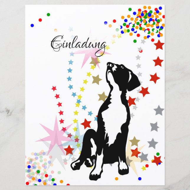 Papier Invitation pour chiots (Devant)