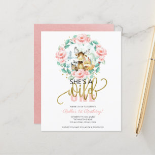 Papier Invitation pour le 1er anniversaire de Budget She'
