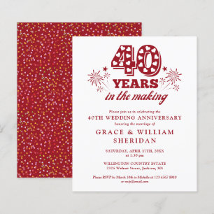 Papier Invitation pour le 40e anniversaire de Budget en c