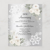 Papier Invitation pour le 60e anniversaire du mariage en (Devant)