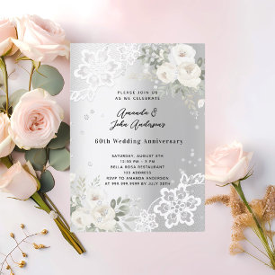 Papier Invitation pour le 60e anniversaire du mariage en 