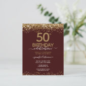 Papier Invitation pour le budget de fête des 50 ans (Debout devant)