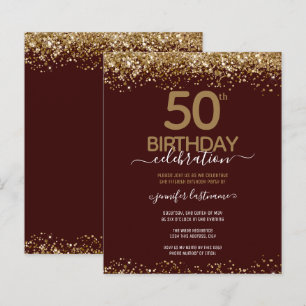 Papier Invitation pour le budget de fête des 50 ans