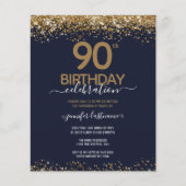 Papier Invitation pour le budget de la fête d'anniversair (Devant)