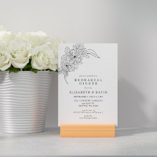 Papier Invitation pour le dîner de répétition de Budget F