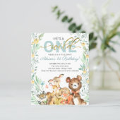 Papier Invitation pour le premier anniversaire de Budget, (Debout devant)