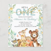 Papier Invitation pour le premier anniversaire de Budget, (Devant)