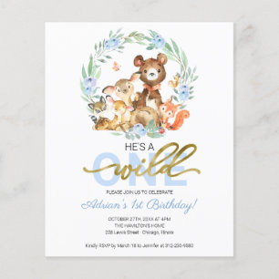 Papier Invitation pour le premier anniversaire de Budget