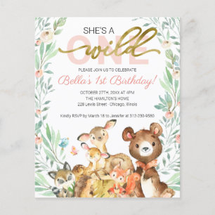 Papier Invitation pour le premier anniversaire de Budget