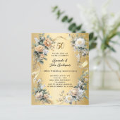 Papier Invitation pour les noces d'or de 50 ans de mariag (Debout devant)