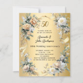 Papier Invitation pour les noces d'or de 50 ans de mariag (Devant)