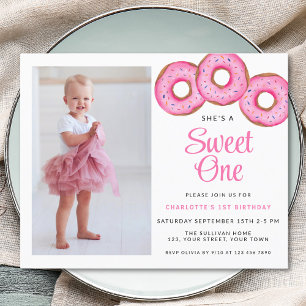 Papier Invitation pour un 1er anniversaire Budget Sweet O