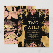 Papier Invitation pour un deuxième anniversaire sauvage r (Devant / Derrière)