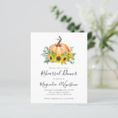 Papier Invitation pour un dîner de répétition d'automne à (Debout devant)