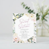 Papier Invitation pour un Sweet 16 Floral Bohème Économiq (Debout devant)