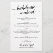 Papier Invitation pour un week-end élégant de célibataire (Devant)
