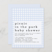 Papier Invitation pour une Baby Shower au Budget Picnic P (Devant / Derrière)