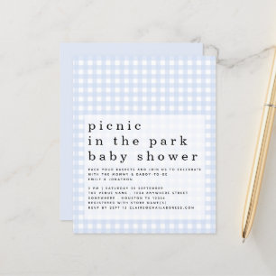 Papier Invitation pour une Baby Shower au Budget Picnic P