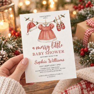 Papier Invitation pour une Baby Shower Merry Little