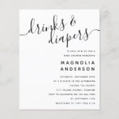 Papier Invitation pour une Baby Shower Moderne et Économi (Devant)