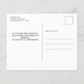 Papier Invitation pour une Baby Shower sur le thème de l' (Dos)