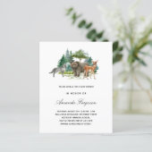 Papier Invitation pour une baby shower sur le thème des a (Debout devant)