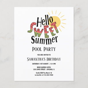 Papier Invitation pour une fête d'anniversaire au bord de