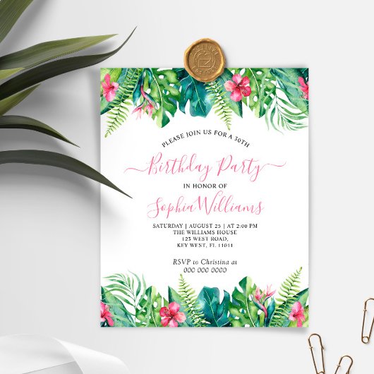 Papier Invitation pour une fête d'anniversaire Budget Fle
