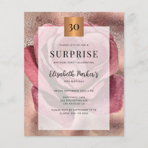 Papier Invitation pour une fête d'anniversaire de 30 ans