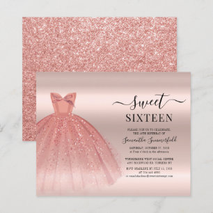 Papier Invitation pour une fête d'anniversaire Sweet 16