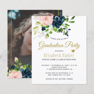 Papier Invitation pour une fête de fin d'études avec des 