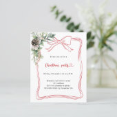 Papier Invitation pour une fête de Noël avec un décor de (Debout devant)