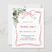 Papier Invitation pour une fête de Noël avec un décor de (Devant)